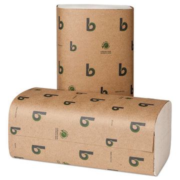 Boardwalk® Boardwalk Green Single-fold Towels, Natural White,9 1-8x10 1-4, 250-pk,16 Pks-ct freeshipping - TVN Wholesale